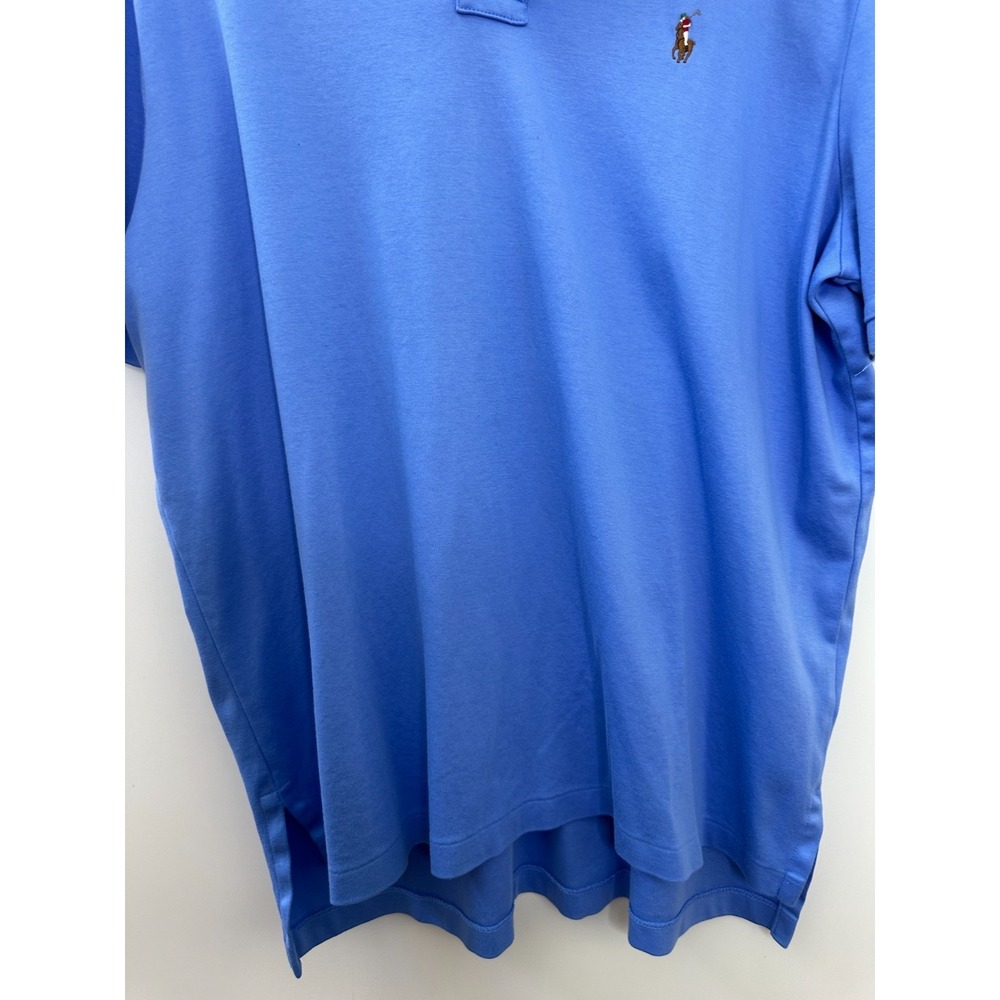 Polo Ralph Lauren Pima Soft Touch Cotton Shirt Mens XL Blue Rugby Pony Stretch - Picture 6 of 10